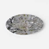 Assiette en Papier Fleur de Neige (Angle)