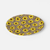 Assiette en papier fleur de soleil  (Angle)