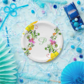 Assiette en papier fleur d'hibiscus (Fête)