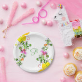 Assiette en papier fleur d'hibiscus (Fête)