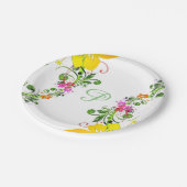 Assiette en papier fleur d'hibiscus (Angle)