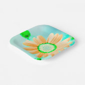 Assiette en papier Fleur Fantasy Orange Clair (Angulaire)