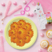 Assiette en papier - Fleurs de calendula (Fête)