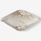 Assiette en papier Fleurs d'Ivoire (Angulaire)