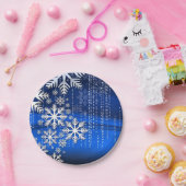 Assiette en papier Flocon de neige (Fête)