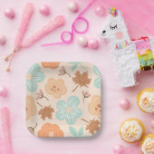 Assiette en papier Floral automnal (Fête)