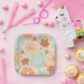 Assiette en papier Floral Automne (Fête)