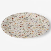 Assiette en papier floral bohème (Angle)