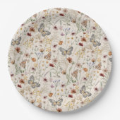 Assiette en papier floral bohème (Devant)