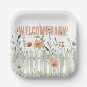 Assiette en papier floral Ferme de campagne pour b