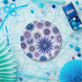 Assiette en papier floral lavande (Fête)