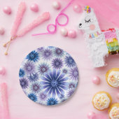 Assiette en papier floral lavande (Fête)