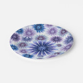 Assiette en papier floral lavande (Angle)
