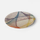 Assiette en papier géométrique colorée (Angle)