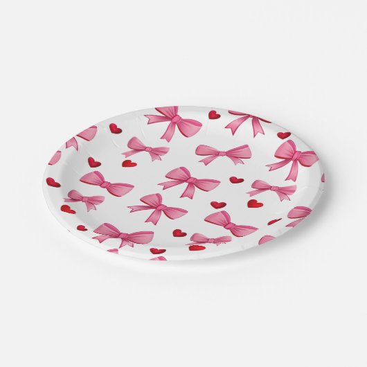 Assiette en papier Hearts Party (Angle)