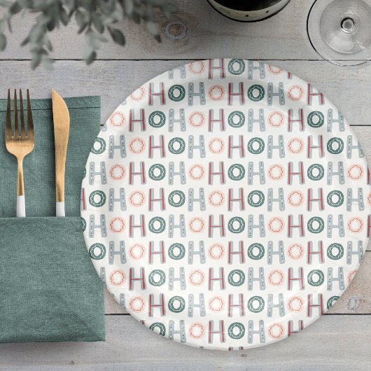 Assiette en Papier Ho Ho Ho
