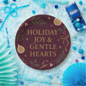 Assiette en papier Holiday Joy (Fête)