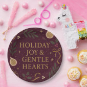 Assiette en papier Holiday Joy (Fête)