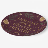 Assiette en papier Holiday Joy (Angle)