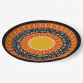 Assiette en papier imprimée Kente Modern Mudcloth (Angle)