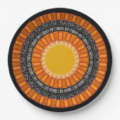 Assiette en papier imprimée Kente Modern Mudcloth (Devant)