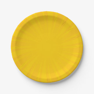 Assiette en papier jaune