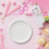 Assiette en papier jetable Confetti Sprinkable (Fête)