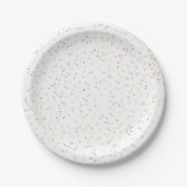 Assiette en papier jetable Confetti Sprinkable (Devant)