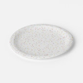Assiette en papier jetable Confetti Sprinkable (Angle)