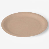 Assiette en papier jetable Rustic Kraft 9" (Angle)