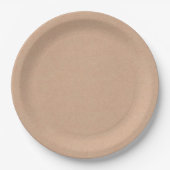 Assiette en papier jetable Rustic Kraft 9" (Devant)
