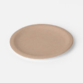 Assiette en papier jetable Rustic Kraft Look 7" (Angle)