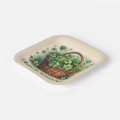 Assiette en papier jour de la Saint-Patrick Trèfle (Angulaire)