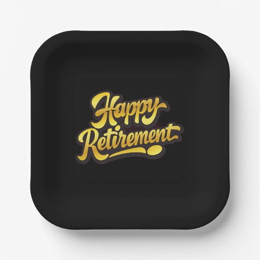 Assiette en papier Joyeuse Retraite