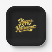 Assiette en papier Joyeuse Retraite (Recto)
