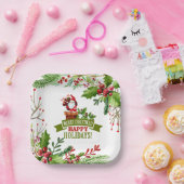 Assiette en papier Joyeuses Fêtes (Fête)