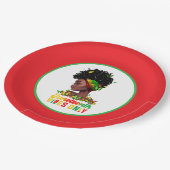 Assiette en papier Juneteenth (Angle)