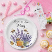 Assiette en papier lavande pour la future mariée d (Fête)