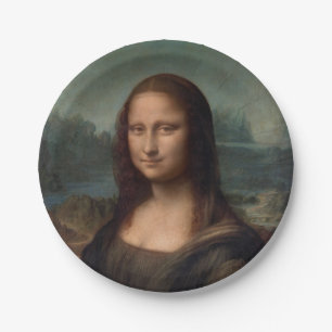 ASSIETTE EN PAPIER : LÉONARD DE VINCI : LA JOCONDE