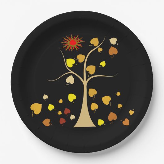 Assiette en papier Love Tree (Devant)