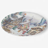 Assiette en papier Magical Winter World (Angle)