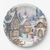 Assiette en papier Magical Winter World (Devant)