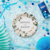 Assiette en papier Magnolia Cotton Monogram pour B (Fête)