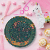 Assiette en papier Mandala ondulé (Fête)