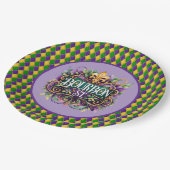 Assiette en papier Mardi Gras (Angle)