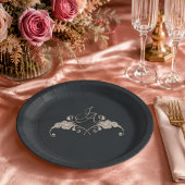 Assiette en papier mariage baroque de luxe