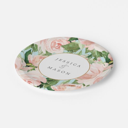 Assiette en papier Mariage Champêtre Chic (Angle)