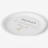Assiette en Papier Mariage Minimaliste (Angle)