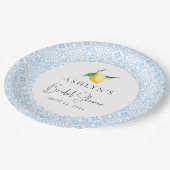 Assiette en Papier Mariage Thème Carrelage Méditer (Angle)