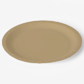 Assiette en papier marron neutre (Angle)
